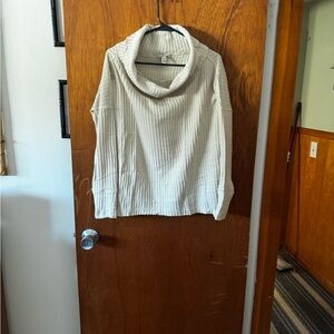 Free People XS Juicy Cowl Neck Thermal Sweater NWT